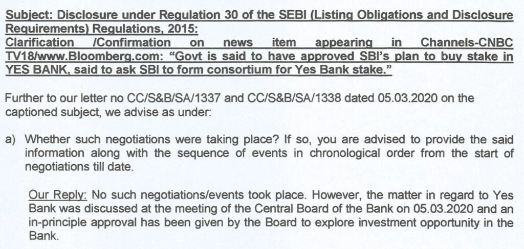 Stocktalk yesbank sbi in principle investment approval