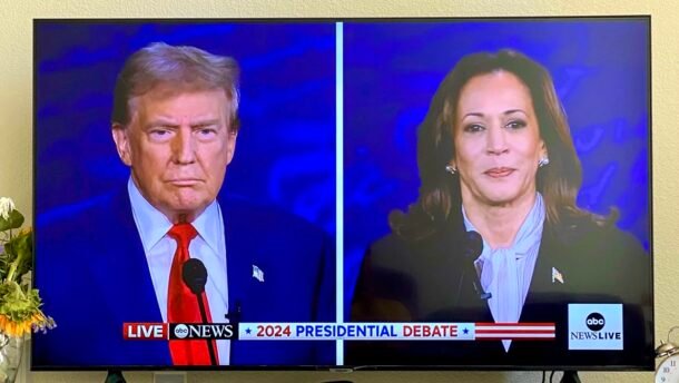 Binary reflections presidential debate trump harris