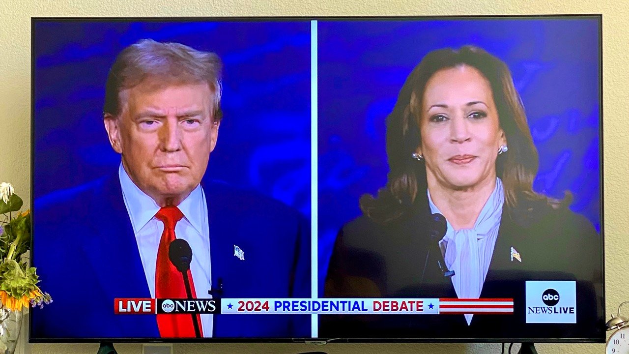 Binary reflections presidential debate trump harris